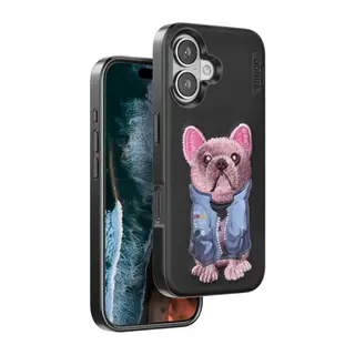 iPhone 16 Cute Desenli Kapak - Siyah
