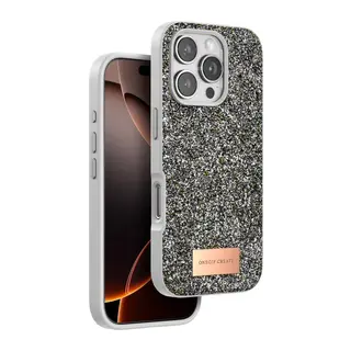 iPhone 16 Pro Bright Simli Kapak - Gümüş