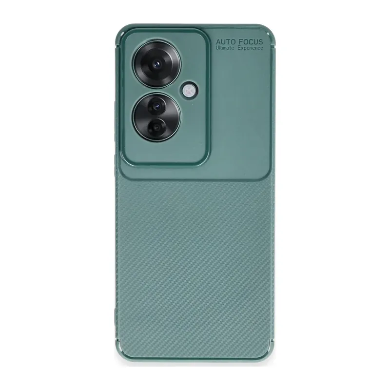 Reno 11F Kılıf Auto Focus Karbon Kapak - Koyu Yeşil