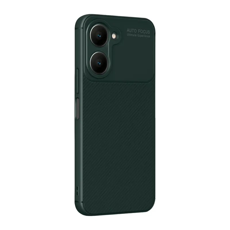 Vivo Y18 Kılıf Auto Focus Karbon Kapak - Koyu Yeşil