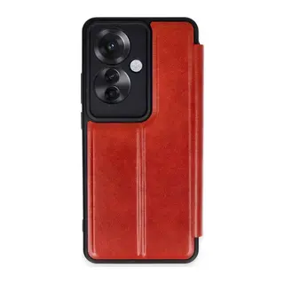 Reno 11F Kılıf Flip Cover - Kırmızı