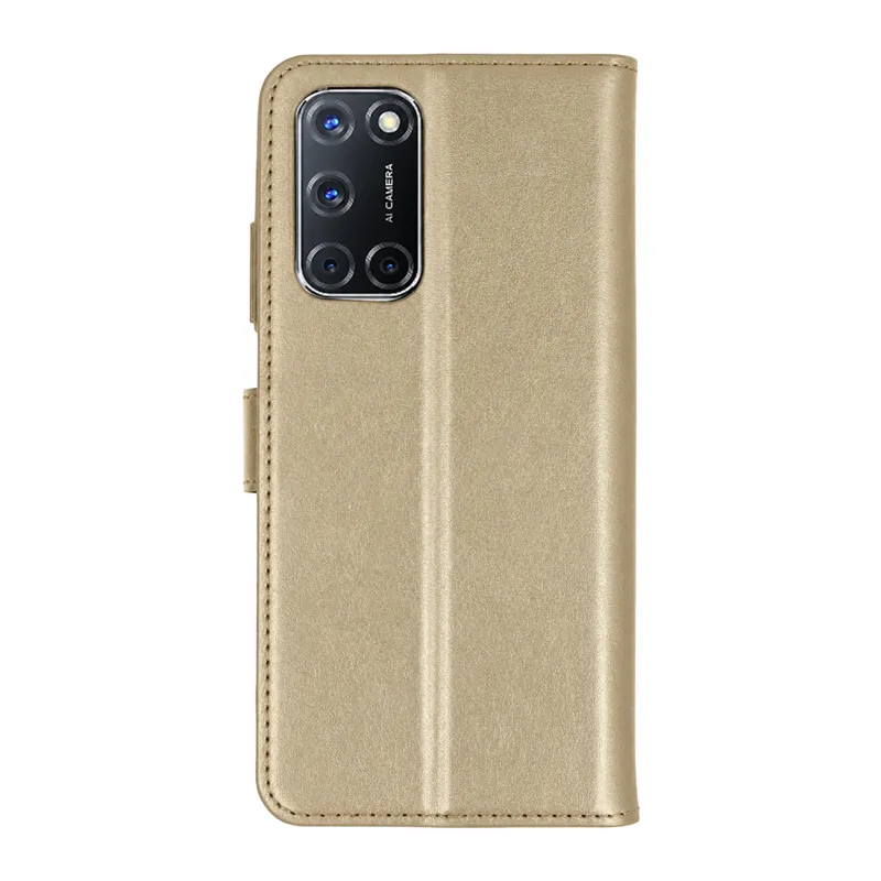 A52 Trend S Plus Kapaklı Kılıf - Gold