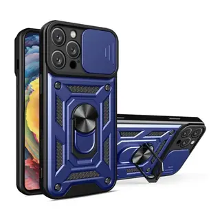 iPhone 16 Pro Max Kılıf Pars Lens Yüzüklü Silikon - Lacivert