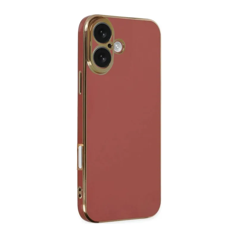 iPhone 16 Kılıf Volet Silikon - Kırmızı