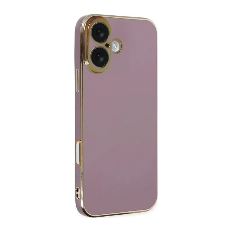 iPhone 16 Kılıf Volet Silikon - Mor