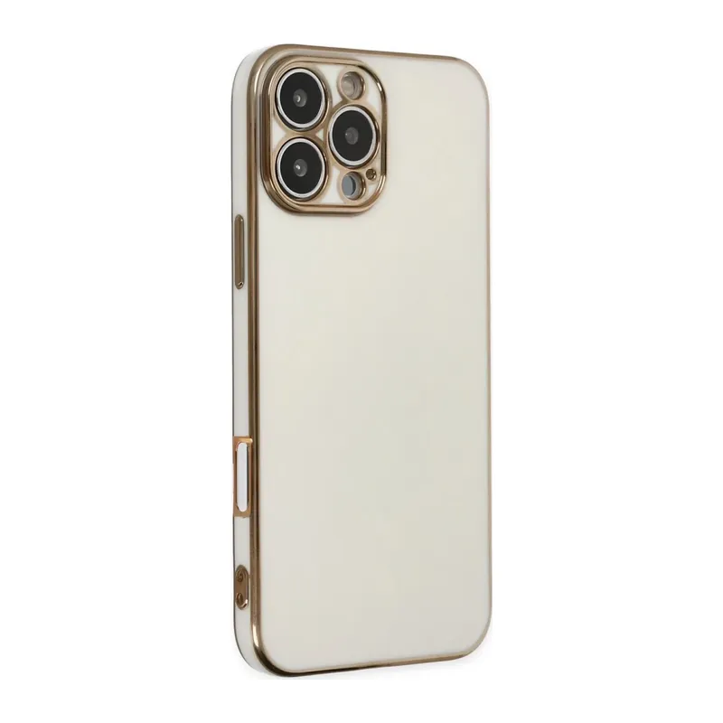 iPhone 16 Pro Max Kılıf Volet Silikon - Beyaz