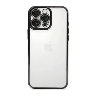 iPhone 16 Pro Kılıf Lensli Silikon - Siyah