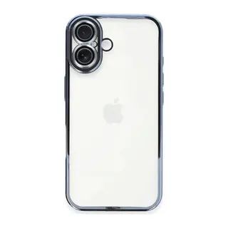 iPhone 16 Plus Kılıf Lensli Silikon - Açık Mavi
