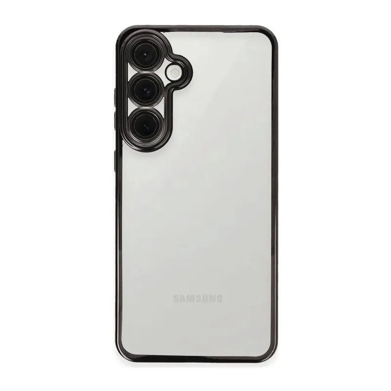 Samsung Galaxy S24 FE Kılıf Lensli Silikon - Siyah