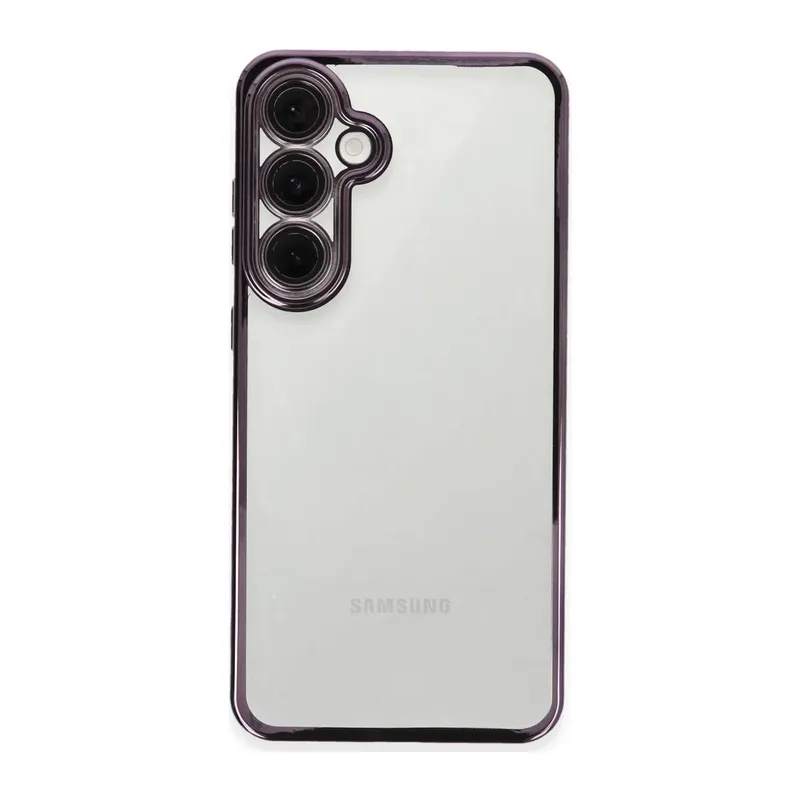 Samsung Galaxy S24 FE Kılıf Lensli Silikon - Mor