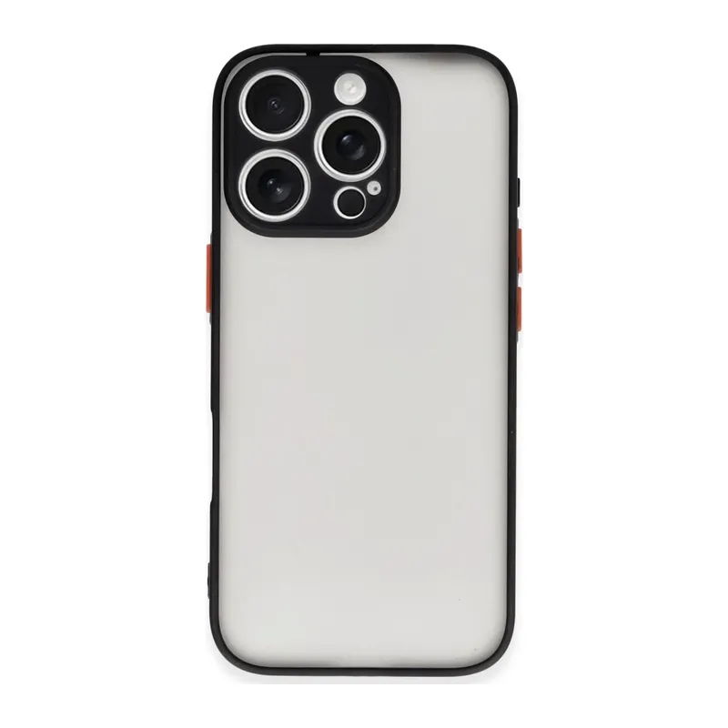 iPhone 16 Pro Kılıf Montreal Silikon Kapak - Siyah