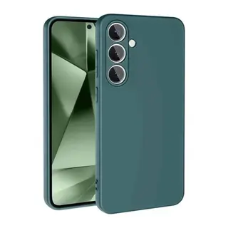 Samsung Galaxy S24 FE Kılıf Nano içi Kadife Silikon - Koyu Yeşil