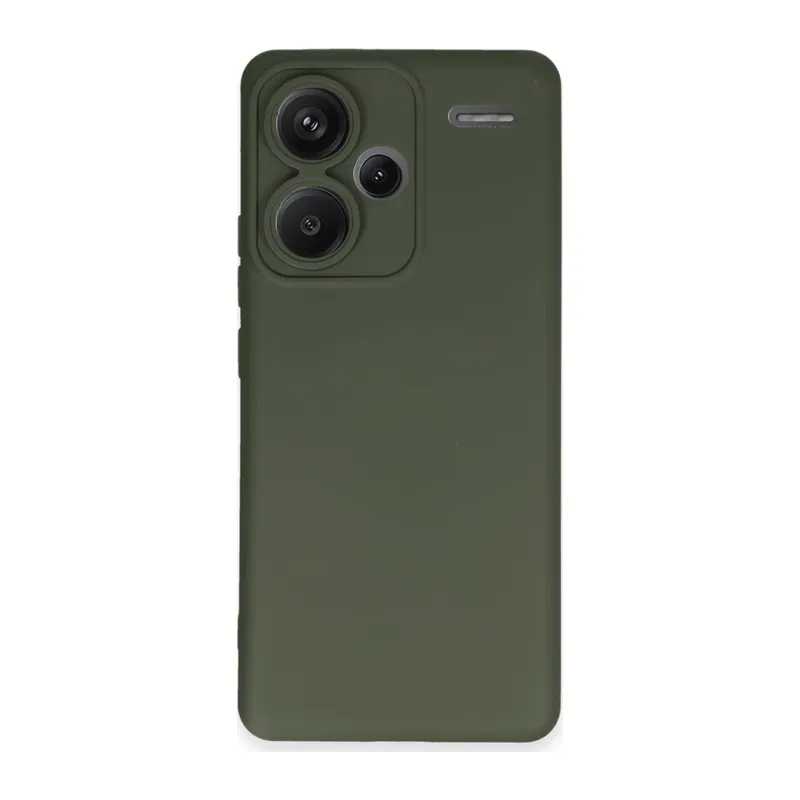Redmi Note 13 Pro Plus Kılıf Nano içi Kadife Silikon - Koyu Yeşil