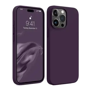 iPhone 15 Pro Max Kılıf First Silikon - Mürdüm