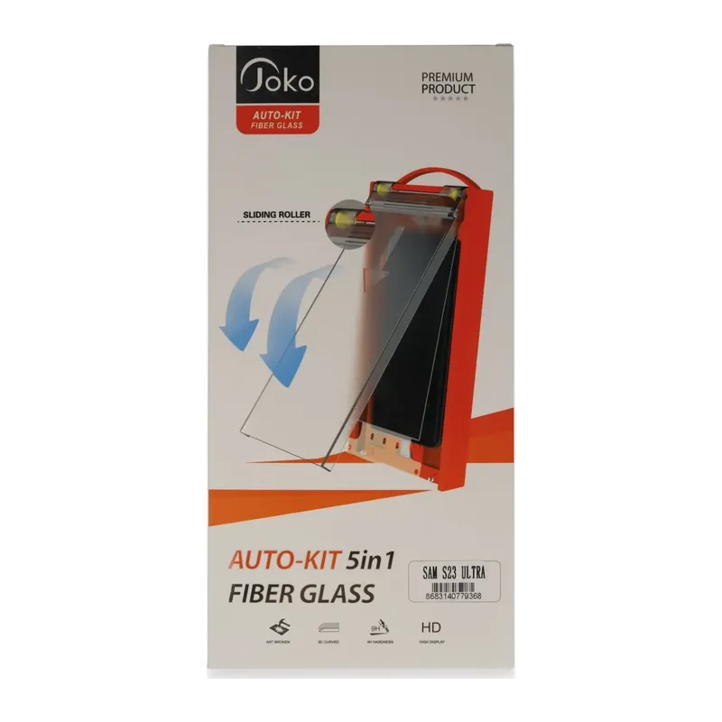 Samsung Galaxy S23 Ultra AutoKit 5in1 Fiber Hayalet Cam Ekran Koruyucu
