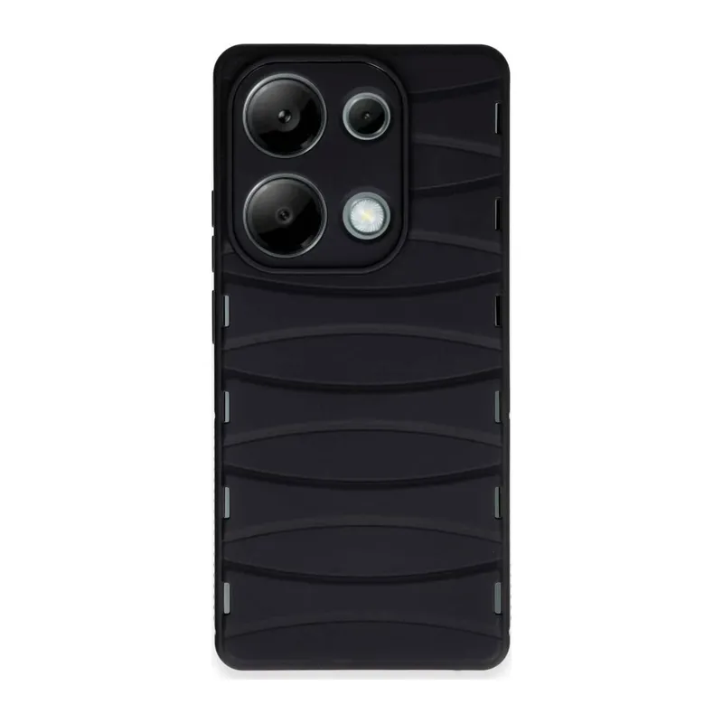 Redmi Note 13 Pro 4G Kılıf Bibercas Silikon Kapak - Siyah