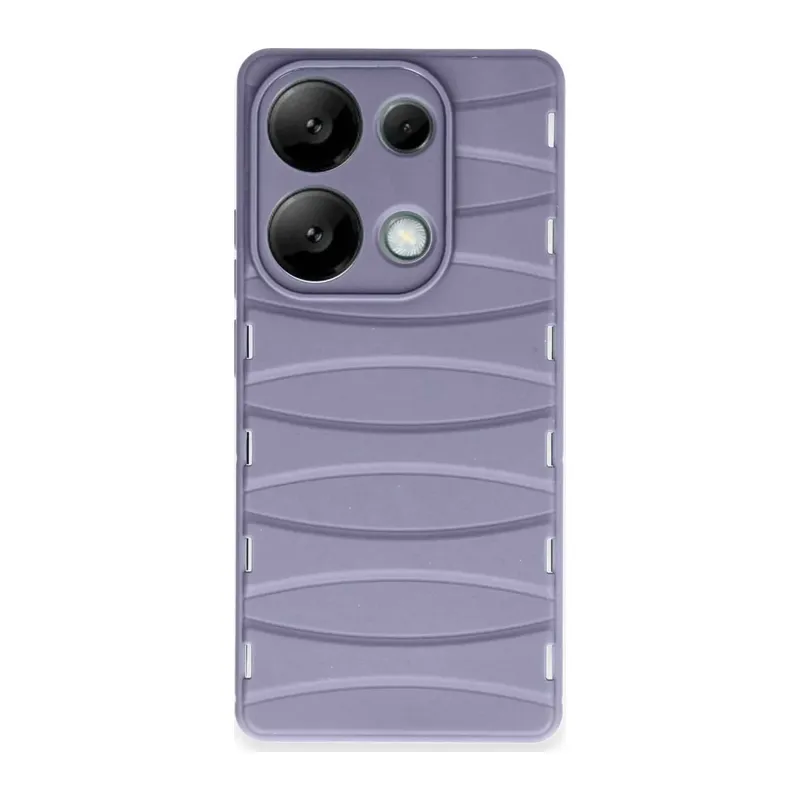 Redmi Note 13 Pro 4G Kılıf Bibercas Silikon Kapak - Lila