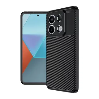 Redmi Note 13 Pro 4G Kılıf Auto Focus Karbon Kapak - Siyah
