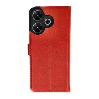 Redmi 13 4G Kılıf Trend S Plus Kapaklı Kılıf - Kırmızı