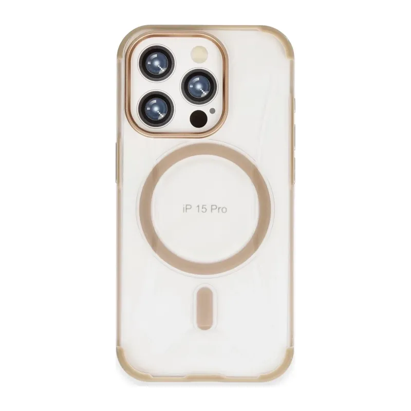 iPhone 15 Pro Hilton Magsafe Kapak - Gold