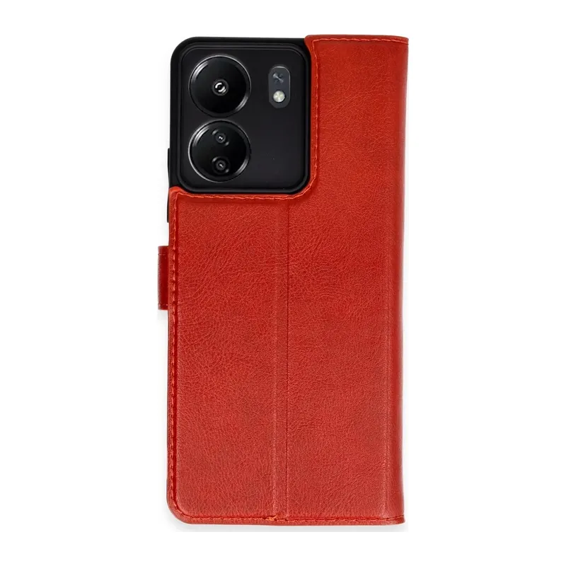 Redmi 13C Kılıf Trend S Plus Kapaklı Kılıf - Kırmızı