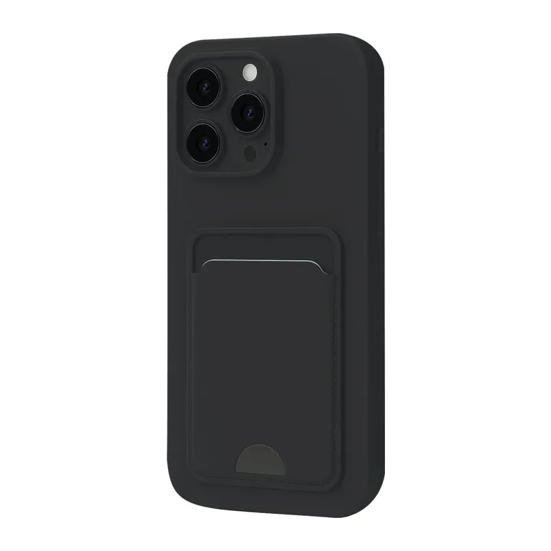 iPhone 16 Pro Kılıf Kelvin Kartvizitli Silikon - Siyah