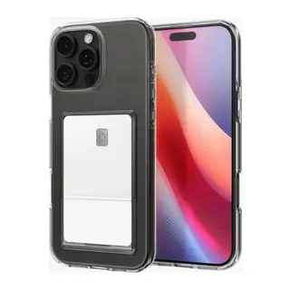iPhone 16 Pro Kılıf Kart Şeffaf Silikon - Şeffaf