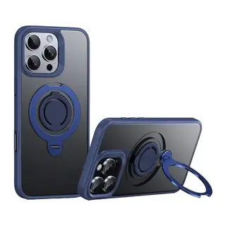 iPhone 16 Pro Avatar 360 Dönen Magsafe Kapak - Lacivert