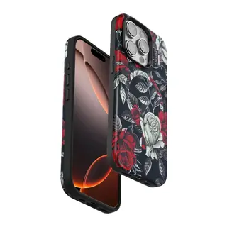 iPhone 14 Pro Flower Series Magsafe Kapak - Siyah