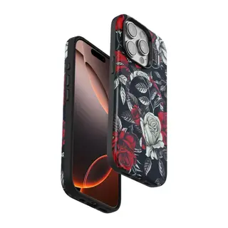 iPhone 15 Pro Max Flower Series Magsafe Kapak - Siyah