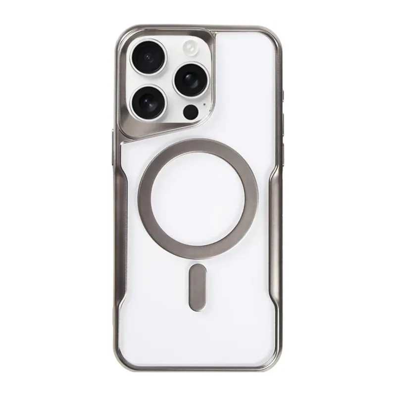 iPhone 11 Pro Max Kılıf Boyi Magsafe Silikon Kapak - Titan Gri