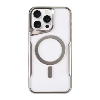 iPhone 11 Pro Max Kılıf Boyi Magsafe Silikon Kapak - Gümüş
