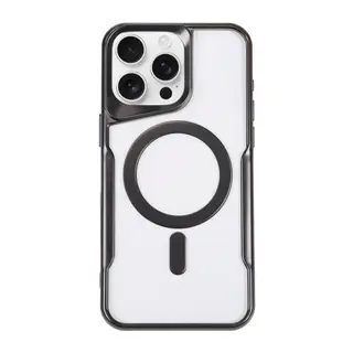 iPhone 15 Pro Kılıf Boyi Magsafe Silikon Kapak - Siyah