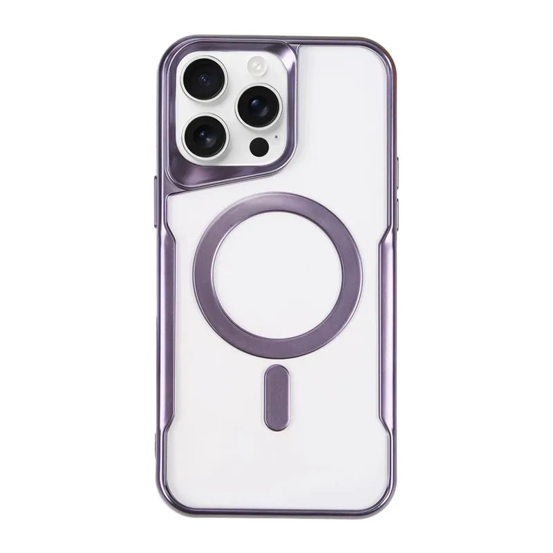 iPhone 16 Pro Kılıf Boyi Magsafe Silikon Kapak - Derin Mor