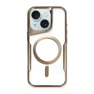 iPhone 14 Kılıf Boyi Magsafe Silikon Kapak - Kahverengi