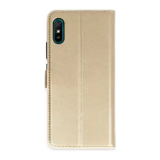 Redmi 9A Kılıf Trend S Plus Kapaklı Kılıf - Gold