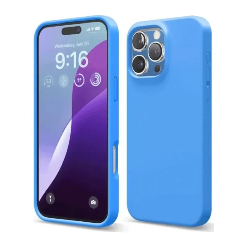 iPhone 16 Pro Kılıf First Silikon - Mavi