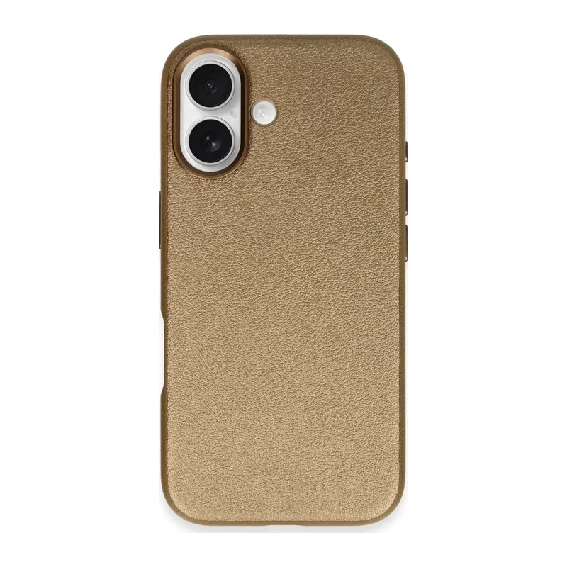 iPhone 16 Wonder Deri Magsafe Kapak - Bronz