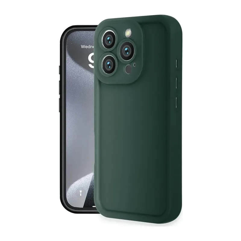 iPhone 16 Pro Kılıf Viera Silikon - Koyu Yeşil
