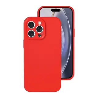 iPhone 16 Pro Kılıf Nano içi Kadife Silikon - Kırmızı