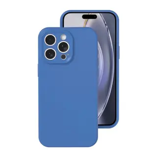 iPhone 16 Pro Kılıf Nano içi Kadife Silikon - Mavi