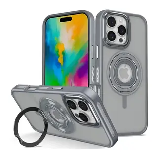 iPhone 16 Pro Banza Magsafe Standlı Kapak - Titan Gri