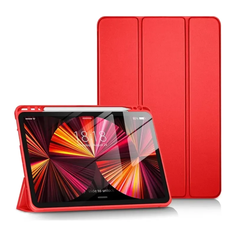 iPad Pro 11 (2024) Kılıf Tablet Smart Kılıf - Kırmızı