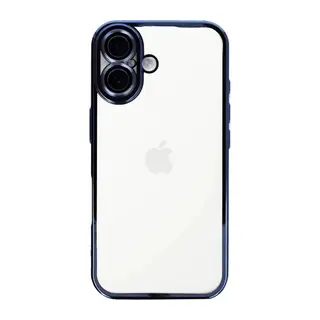 iPhone 16 Kılıf Lensli Silikon - Açık Mavi