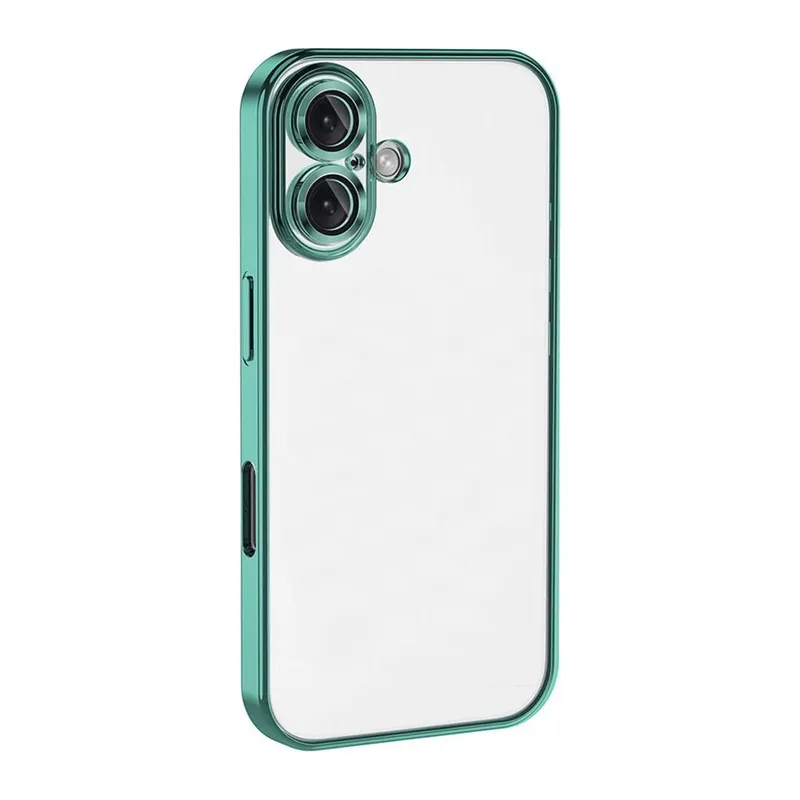 iPhone 16 Kılıf Lensli Silikon - Turkuaz