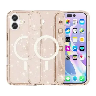 iPhone 16 Plus Kılıf Star Magsafe Kapak - Turuncu