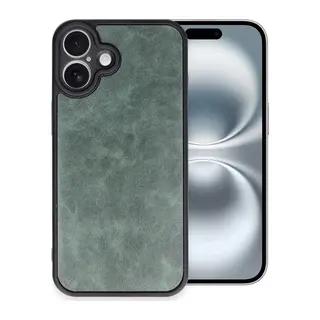 iPhone 16 Plus Kılıf Aras Deri Kapak - Koyu Yeşil