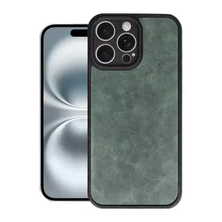 iPhone 16 Pro Kılıf Aras Deri Kapak - Koyu Yeşil