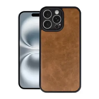iPhone 16 Pro Kılıf Aras Deri Kapak - Taba