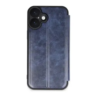 iPhone 16 Plus Kılıf Flip Cover - Lacivert